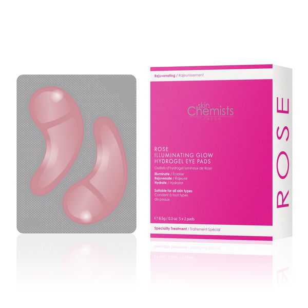 Rose Illuminating Glow Instant Hydrogel Eye Pads (Pack of 5) - Skin Chemists